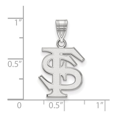 Florida State University 10K White Gold F-S Medium Pendant – view 2