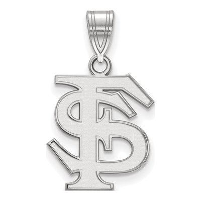 Florida State University 10K White Gold F-S Medium Pendant