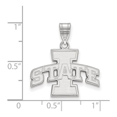 Iowa State University 10K White Gold Medium Pendant – view 2