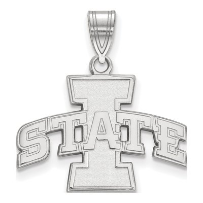 Iowa State University 10K White Gold Medium Pendant