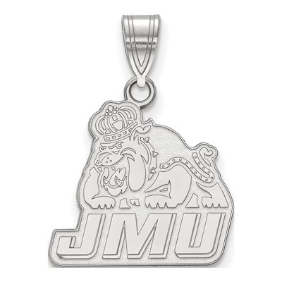James Madison University 10K White Gold Medium Pendant