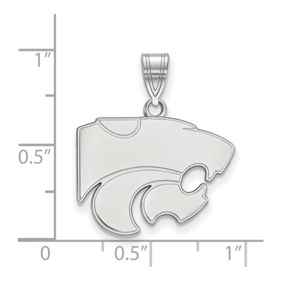 Kansas State University 10K White Gold Wildcat Medium Pendant – view 2