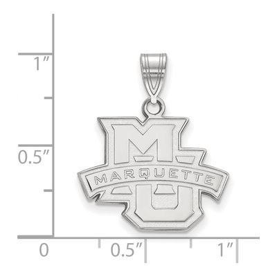 Marquette University 10K White Gold Medium Pendant – view 2