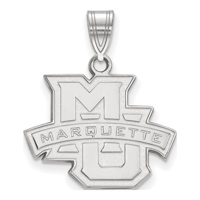 Marquette University 10K White Gold Medium Pendant