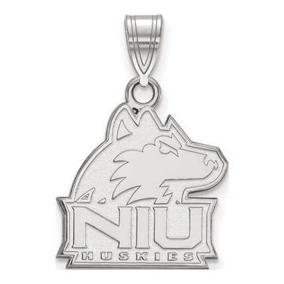 Northern Illinois University 10K White Gold N-I-U Huskies Medium Pendant