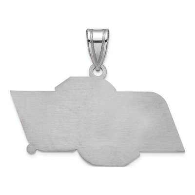 Oklahoma State University 10K White Gold O-S-U Medium Pendant – view 4