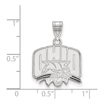 Ohio University 10K White Gold Medium Pendant – view 2