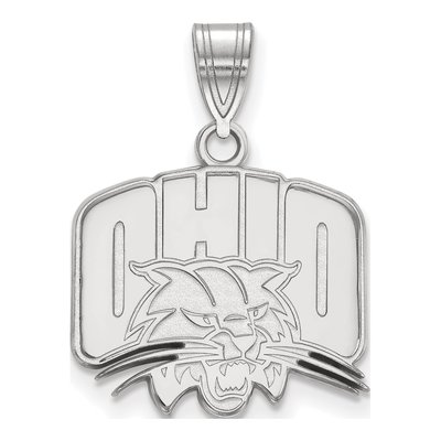 Ohio University 10K White Gold Medium Pendant