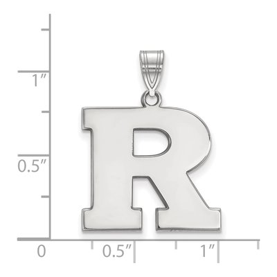 Rutgers University 10K White Gold Large Letter R Pendant – view 2