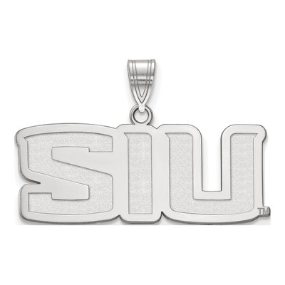 Southern Illinois University 10K White Gold S-I-U Medium Pendant
