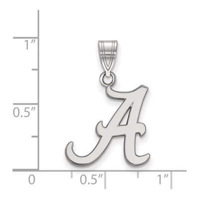 University of Alabama 10K White Gold Medium Letter A Pendant – view 2