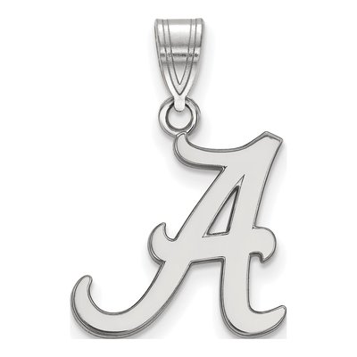 University of Alabama 10K White Gold Medium Letter A Pendant