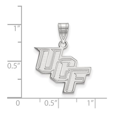 University of Central Florida 10K White Gold U-C-F Medium Pendant – view 2