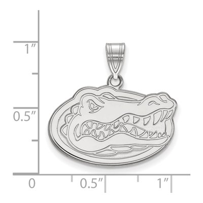 University of Florida 10K White Gold Gator Medium Pendant – view 2