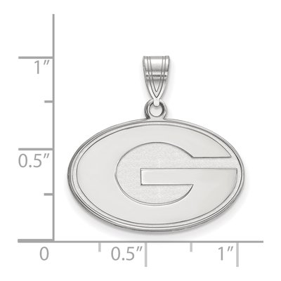 University of Georgia 10K White Gold Medium Letter G Pendant – view 2