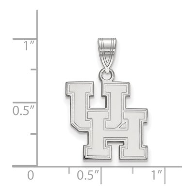 University of Houston 10K White Gold U-H Medium Pendant – view 2