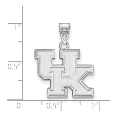 University of Kentucky 10K White Gold U-K Medium Pendant – view 2