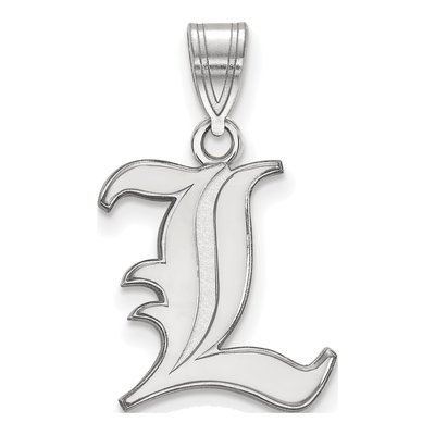 University of Louisville 10K White Gold Medium Letter L Pendant