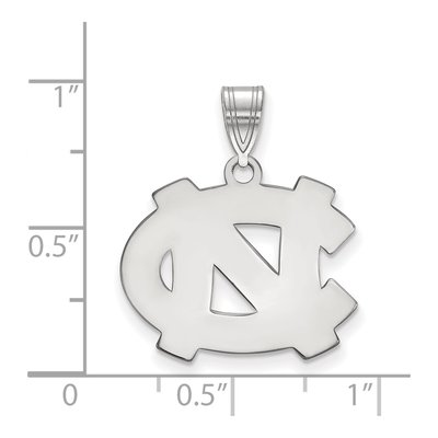 University of North Carolina 10K White Gold N-C Medium Pendant – view 2