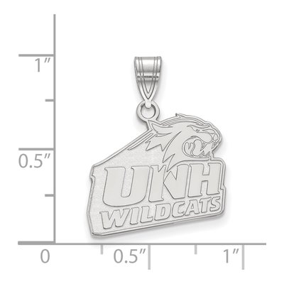 University of New Hampshire 10K White Gold Medium Pendant – view 2