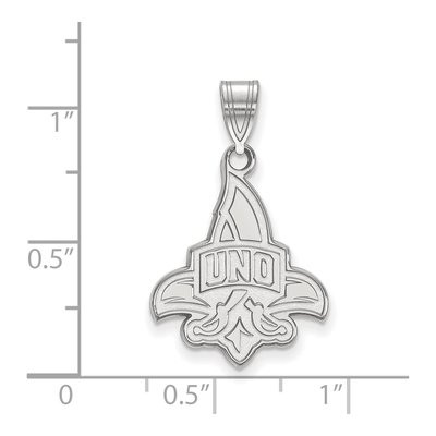 University of New Orleans 10K White Gold U-N-O Large Pendant – view 2