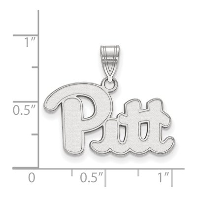 University of Pittsburgh 10K White Gold Medium Pendant – view 2