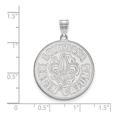 University of Louisiana at Lafayette 10K White Gold Extra Large Pendant – view 2