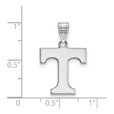 University of Tennessee 10K White Gold Medium Letter T Pendant – view 2