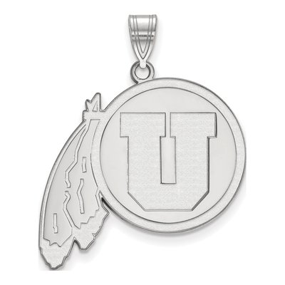 University of Utah 10K White Gold Extra Large Pendant