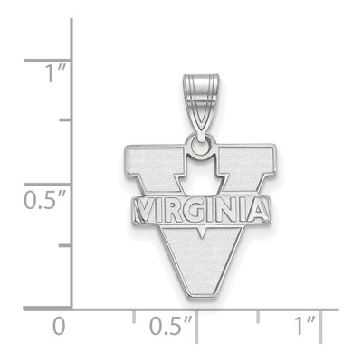University of Virginia 10K White Gold Medium Pendant – view 2
