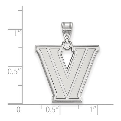 Villanova University 10K White Gold Large Letter V Pendant – view 2