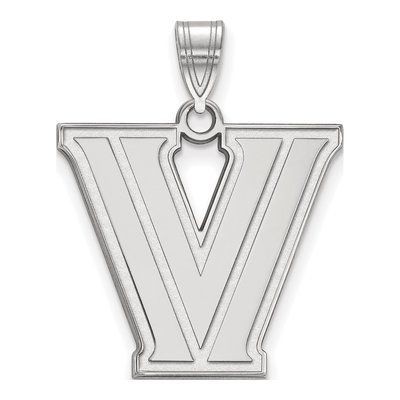 Villanova University 10K White Gold Large Letter V Pendant