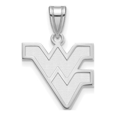 West Virginia University 10K White Gold W-V Medium Pendant