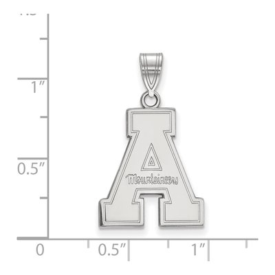Appalachian State University 10K White Gold Large Pendant – view 2