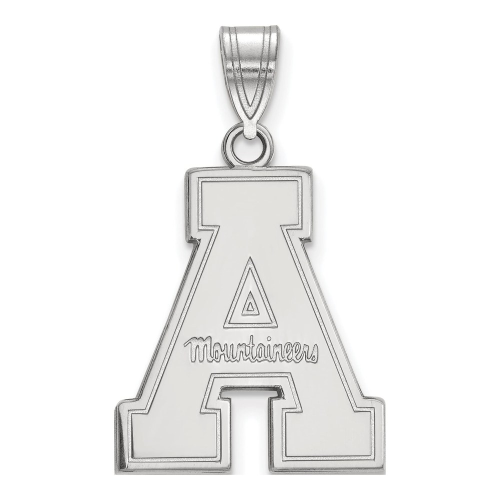 Appalachian State University 10K White Gold Large Pendant