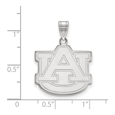 Auburn University 10K White Gold A-U Large Pendant – view 2