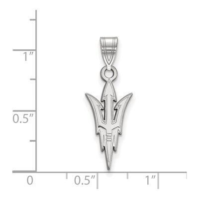 Arizona State University 10K White Gold Pitchfork Large Pendant – view 2