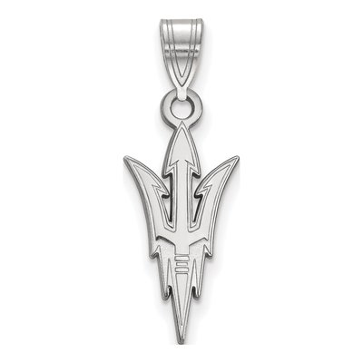 Arizona State University 10K White Gold Pitchfork Large Pendant