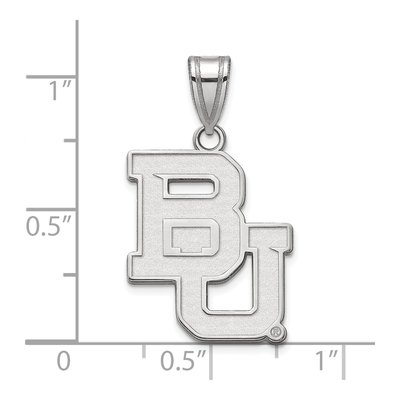 Baylor University 10K White Gold Bears Large Pendant – view 3