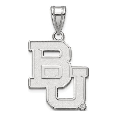 Baylor University 10K White Gold Bears Large Pendant