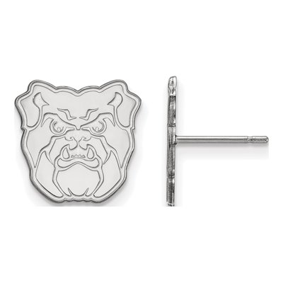Butler University 10K White Gold Bulldog Small Stud Earrings