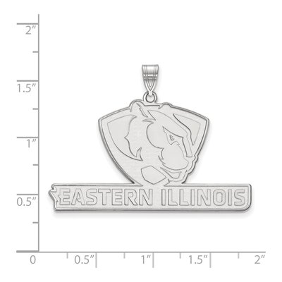 Eastern Illinois University 10K White Gold Extra Large Pendant – view 2