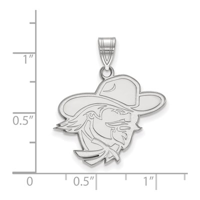 Eastern Kentucky University 10K White Gold E-K-U Large Pendant – view 2
