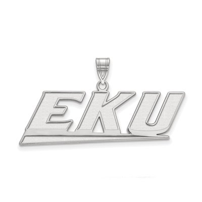 Eastern Kentucky University 10K White Gold E-K-U Large Pendant