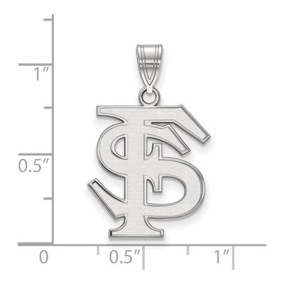 Florida State University 10K White Gold F-S Large Pendant – view 2