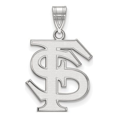 Florida State University 10K White Gold F-S Large Pendant