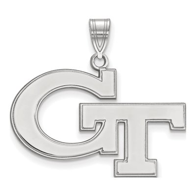 Georgia Institute of Technology 10K White Gold G-T Large Pendant