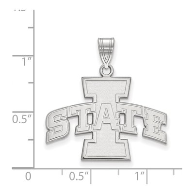 Iowa State University 10K White Gold Large Pendant – view 2