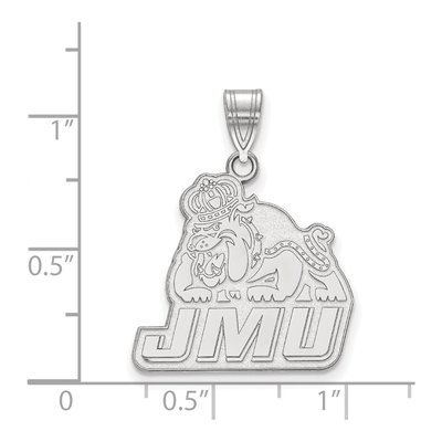 James Madison University 10K White Gold Large Pendant – view 2