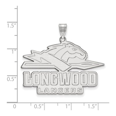 Longwood University 10K White Gold Lancers Extra Large Pendant – view 2